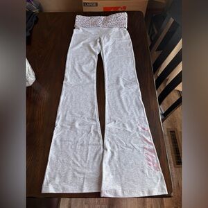 PINK Victoria's Secret Light Gray Women’s  Bottoms with Pink Accents